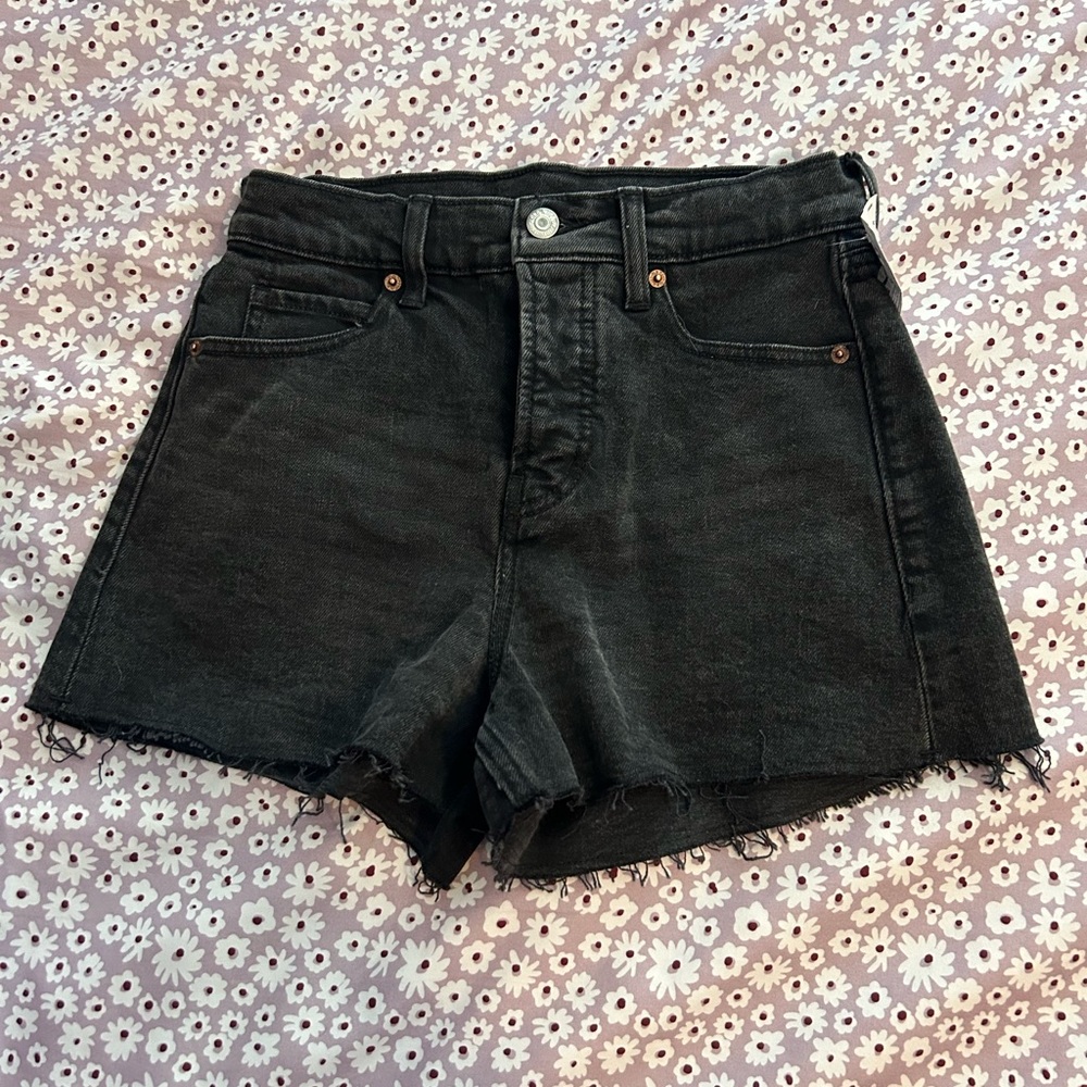NWT Old Navy Sky-Hi A-Line Black Jean Shorts